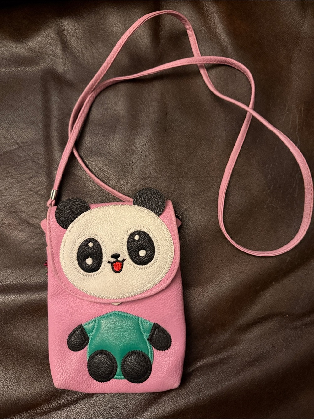 Kids Pink Panda Crossbody Bag - Cute Animal Shoulder Purse